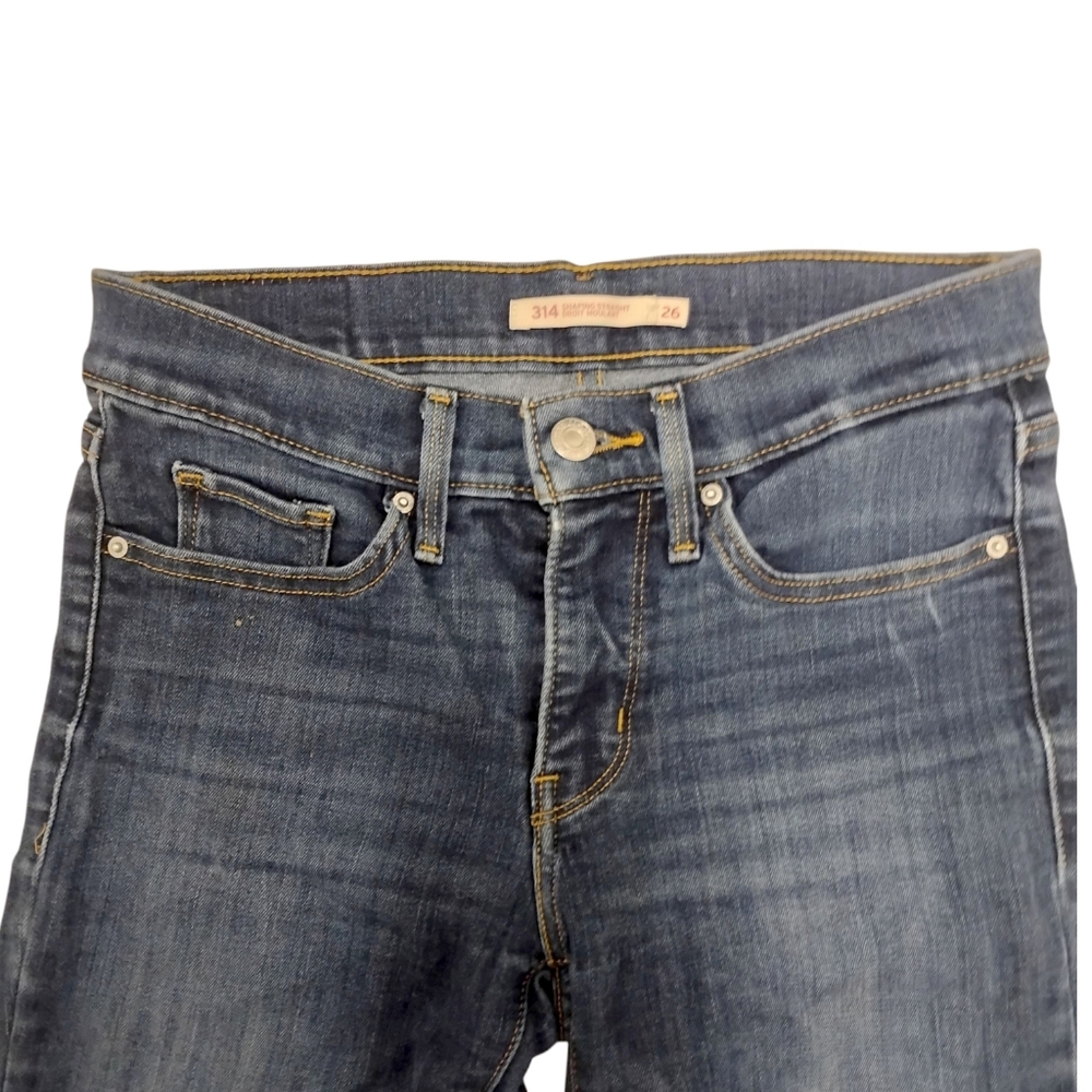 LEVIS - 314 Women's Medium Wash Denim Jeans Size 26 Waist - Picture 4 of 7